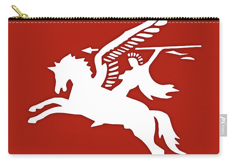 Pegasus Zip Pouch featuring the photograph Pegasus in War by Kristin Elmquist