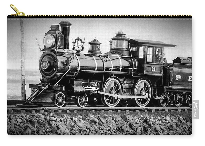 Locomotive Carry-all Pouch featuring the photograph Peir Locomotive #21 by Franchi Torres