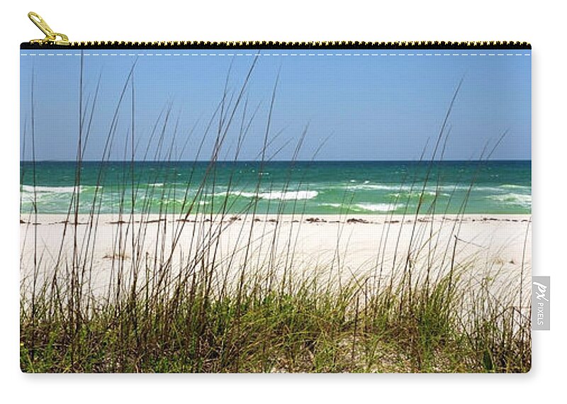 Pensacola Beach Florida Zip Pouch featuring the photograph Pensacola Beach 1 Panorama - Pensacola Florida by Brian Harig