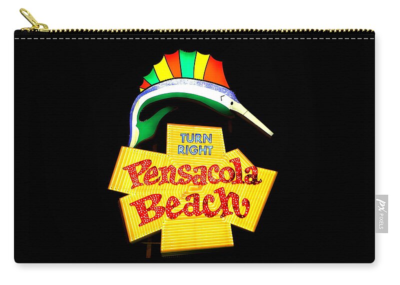 Pensacola Zip Pouch featuring the photograph Pensacola Beach by Larry Beat