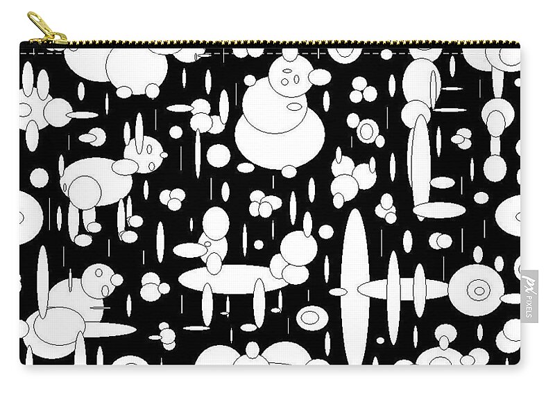  Carry-all Pouch featuring the digital art Peoples by Jordana Sands
