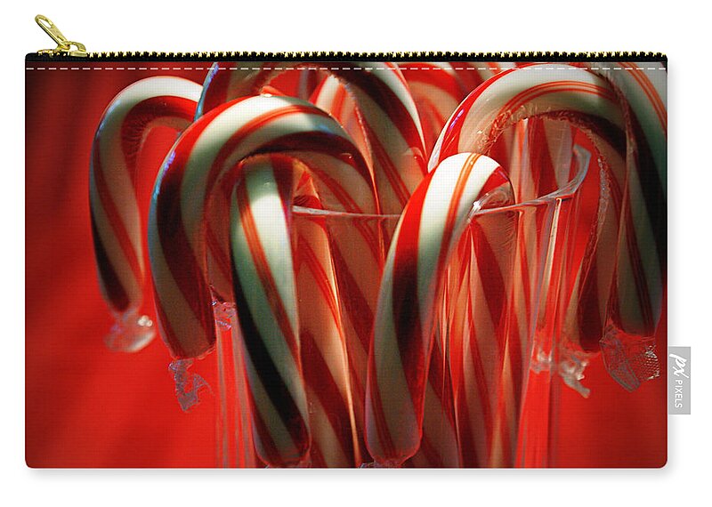 Peppermint Zip Pouch featuring the photograph Peppermint Jumble by Cricket Hackmann