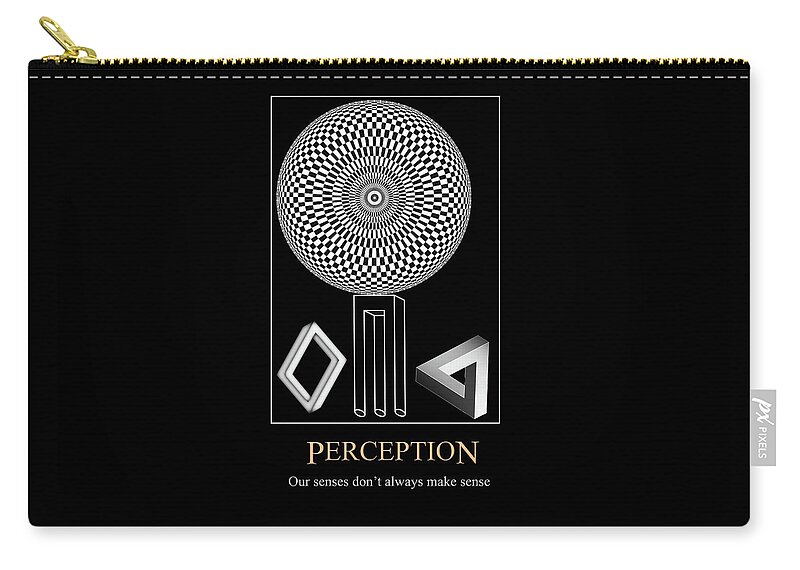 Perception Zip Pouch featuring the digital art Perception by John Haldane