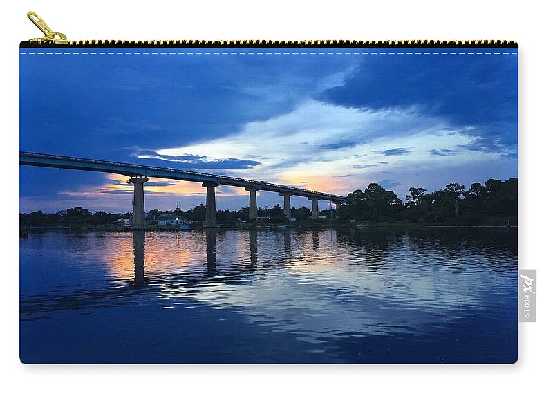 Bridge Zip Pouch featuring the photograph Perdido Key Bridge by Richie Parks