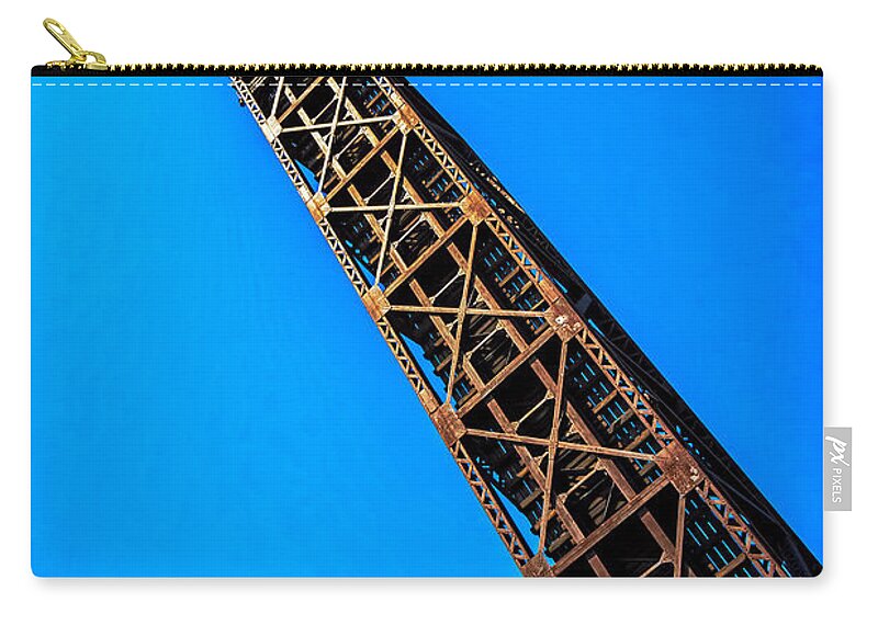 Great Lakes; Water; Outdoors; North; Usa; United; States; North; America; Southeastern; Michigan; Countryside; Landscapes; Lake; Huron; St Clair; River; Waterway; Pure Michigan; Travel; Pere Marquette; Railroad; Bridge Zip Pouch featuring the photograph Pere Marquette Railroad Bridge by LeeAnn McLaneGoetz McLaneGoetzStudioLLCcom