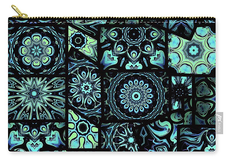 Patch Zip Pouch featuring the digital art Perfect in Patches by Barefoot Bodeez Art