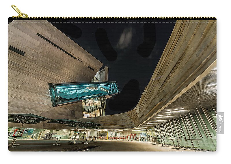 Perot Museum Zip Pouch featuring the photograph Perot Museum by David Downs