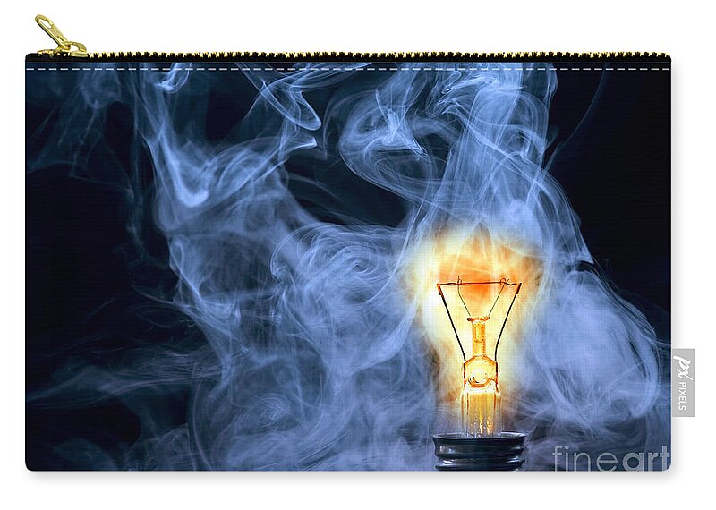 Bulb Zip Pouch featuring the photograph Persistence Of Vision by Michal Boubin