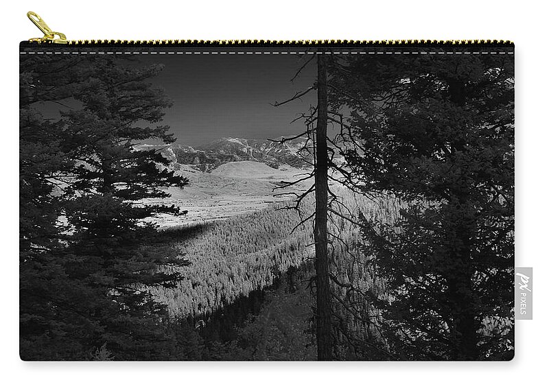 Ir Zip Pouch featuring the photograph Perspective Range by Brian Duram