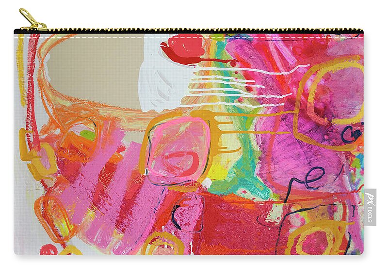 Abstract Zip Pouch featuring the painting Persuasion by Claire Desjardins