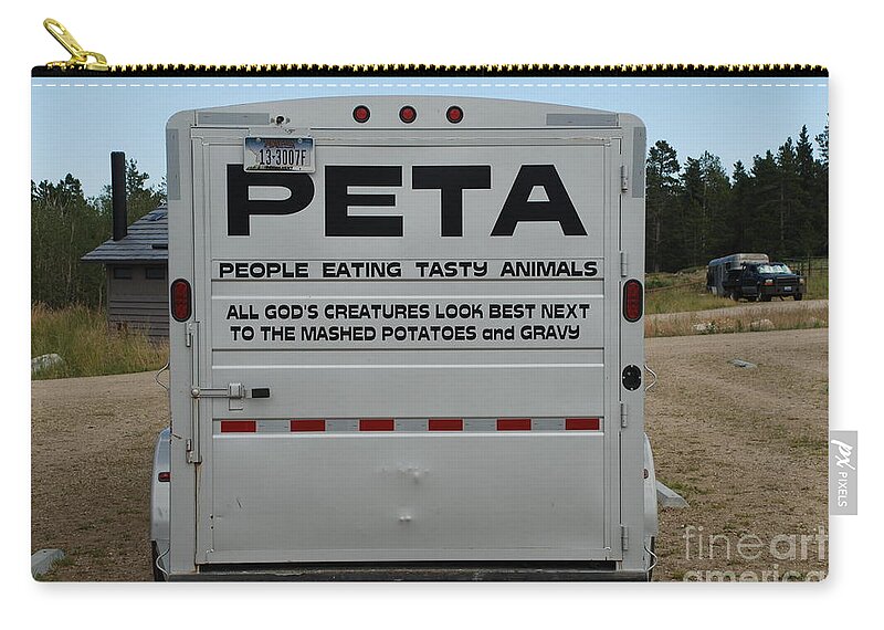 Animals Zip Pouch featuring the photograph Peta by Jim Goodman