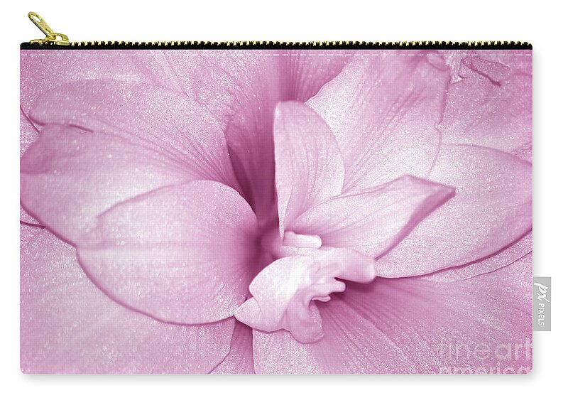 Amaryllis Zip Pouch featuring the photograph Petals in Pink by Lori Tambakis