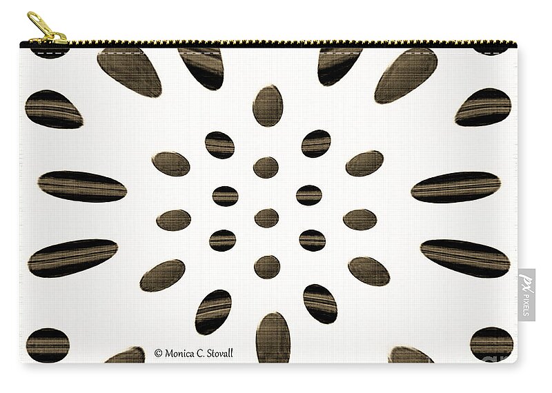 Graphic Design Zip Pouch featuring the digital art Petals N Dots P3 by Monica C Stovall