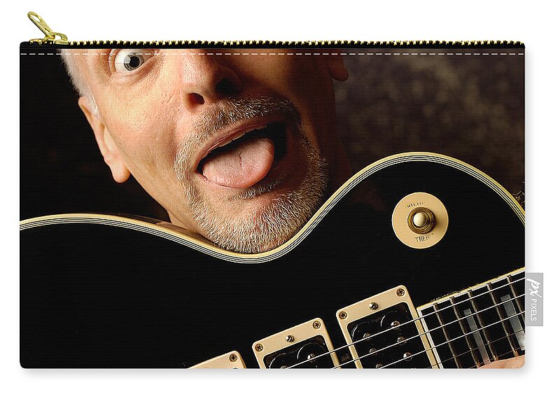 Peter Frampton Zip Pouch featuring the photograph Peter Frampton by Gene Martin by David Smith
