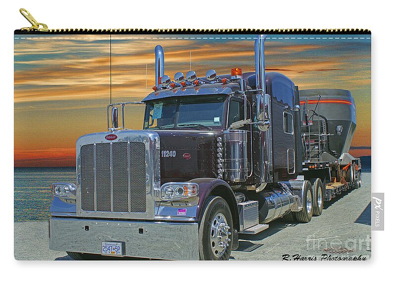 Big Rigs Zip Pouch featuring the photograph Peterbilt 11240 by Randy Harris