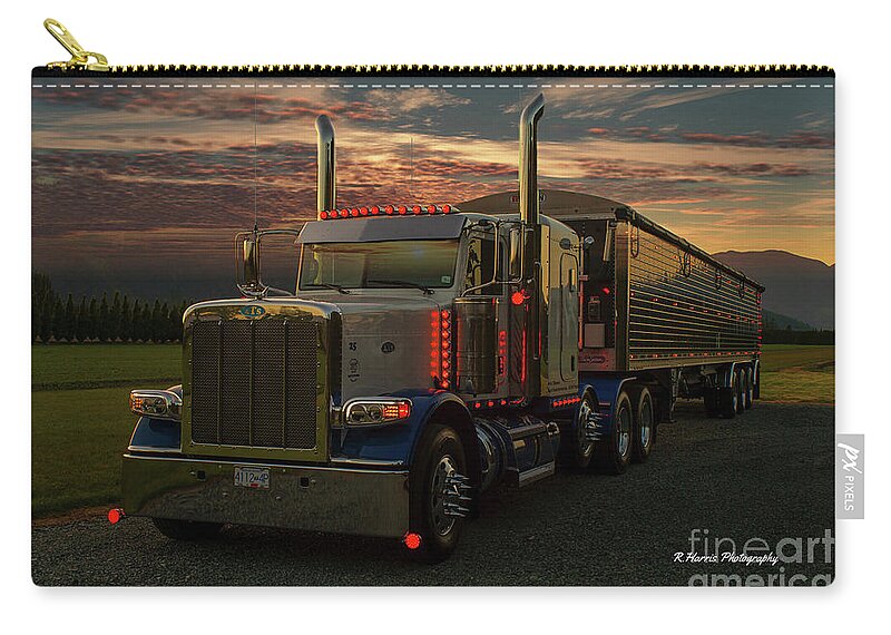 Big Rigs Carry-all Pouch featuring the photograph Peterbilt at Dusk by Randy Harris