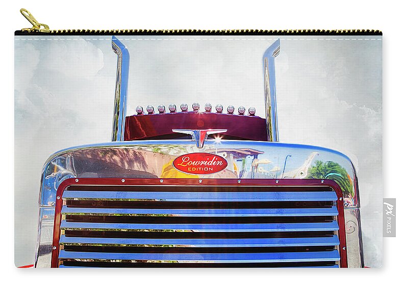 Working Truck Zip Pouch featuring the photograph Peterbilt Lowridin Edition by Theresa Tahara
