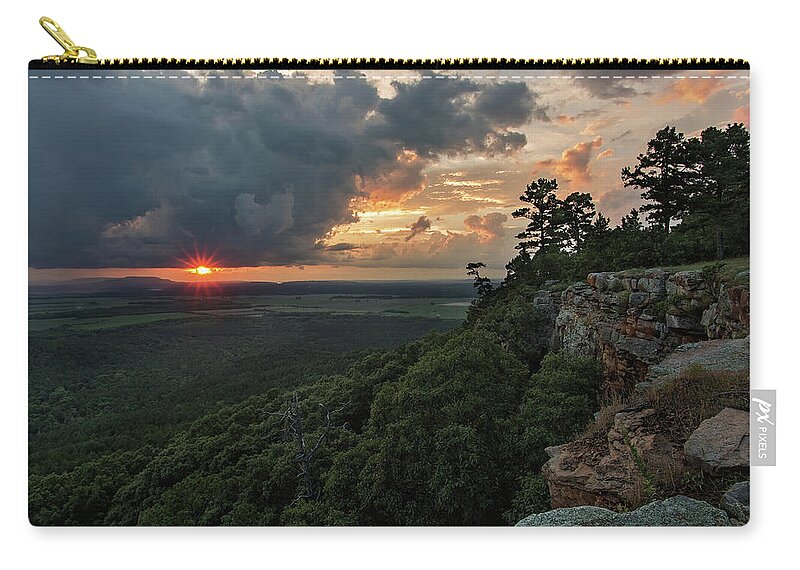 Sunset Zip Pouch featuring the photograph Petit Jean Sunset by Eilish Palmer