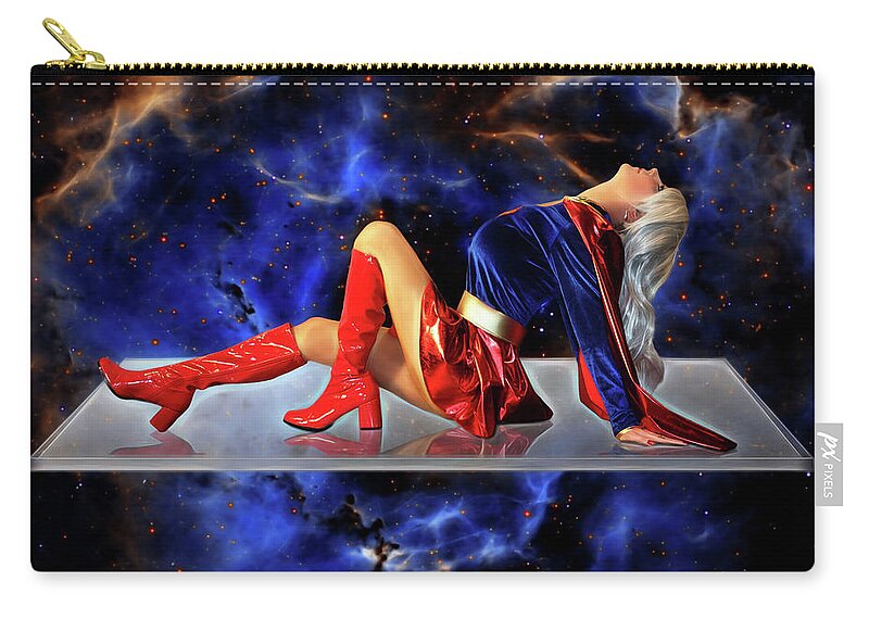 Super Zip Pouch featuring the photograph Phantom Super Woman by Jon Volden