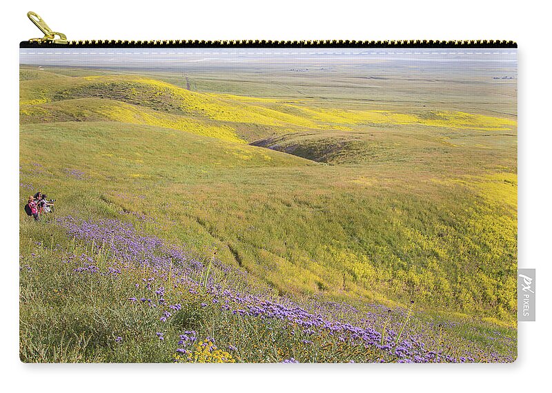 California Zip Pouch featuring the photograph Photographing Carrizo by Marc Crumpler