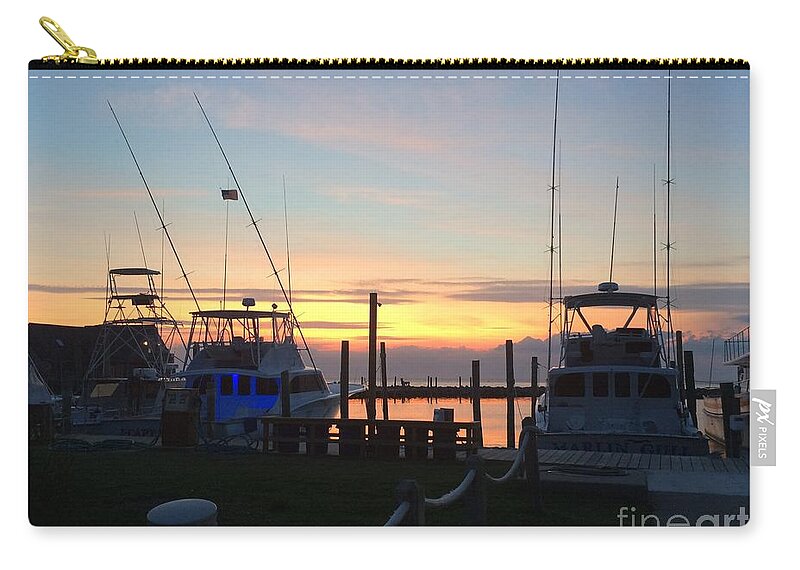 Sunset Zip Pouch featuring the digital art Photography by Hannah Johnson