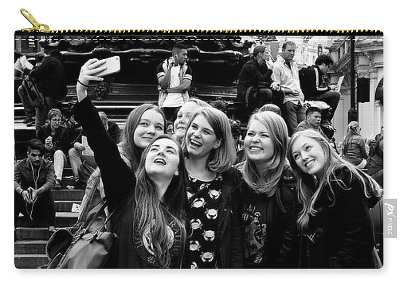 Piccadilly Circus Zip Pouch featuring the photograph Piccadilly Pleasures by Ira Shander