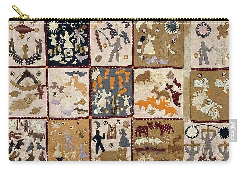 Pictorial Quilt American (athens Carry-all Pouch featuring the painting Pictorial quilt American by Harriet Powers