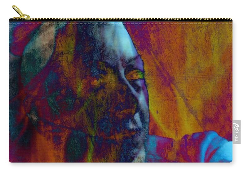 Abstract Zip Pouch featuring the digital art Piercing Light by Lessandra Grimley