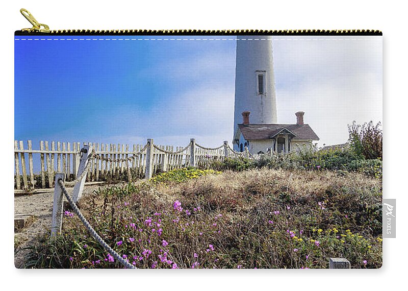 Lighthouse Zip Pouch featuring the photograph Pigeon Point Lighthouse by Janet Kopper