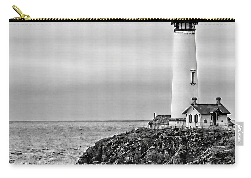 Photography By Suzanne Stout Zip Pouch featuring the photograph Pigeon Point Lighthouse by Suzanne Stout