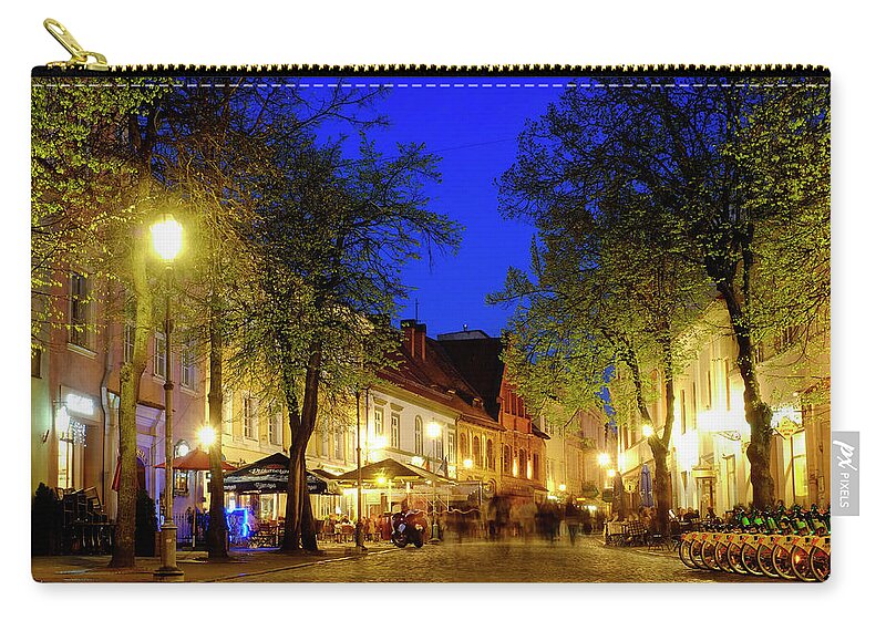Pilies Zip Pouch featuring the photograph Pilies street by Fabrizio Troiani