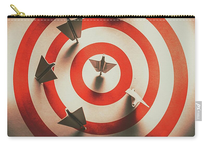 Paper Zip Pouch featuring the photograph Pin point your target audience by Jorgo Photography