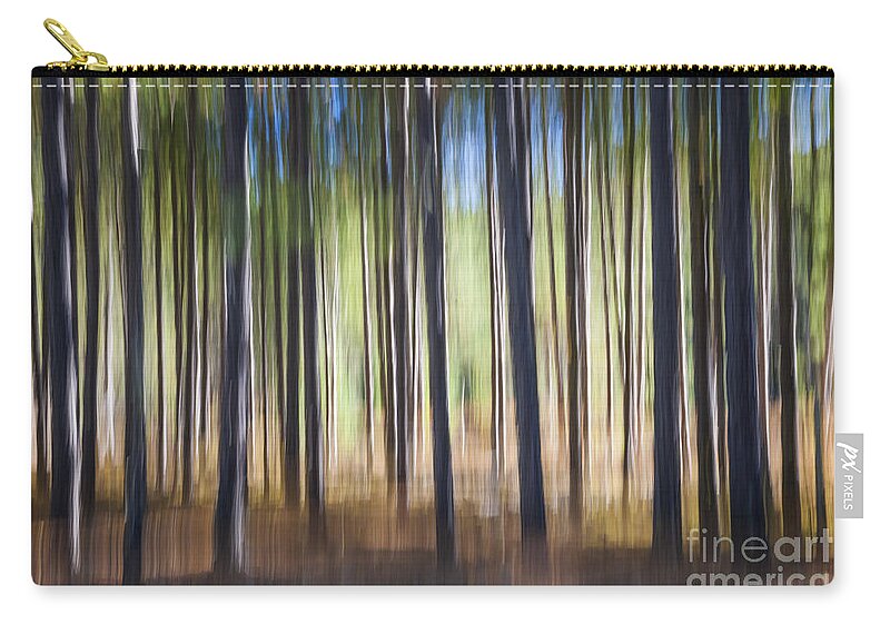 Abstract Zip Pouch featuring the photograph Pine forest by Elena Elisseeva