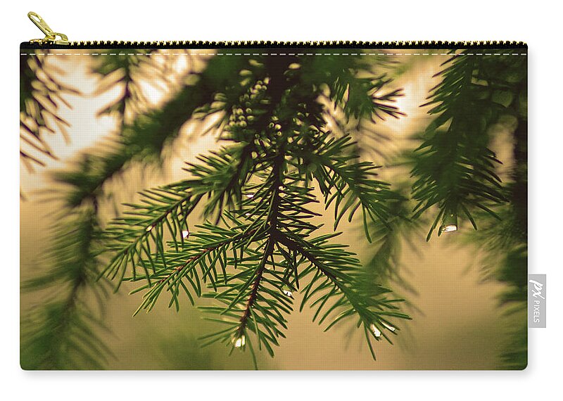 Dew Zip Pouch featuring the photograph Pine by Bob Geary