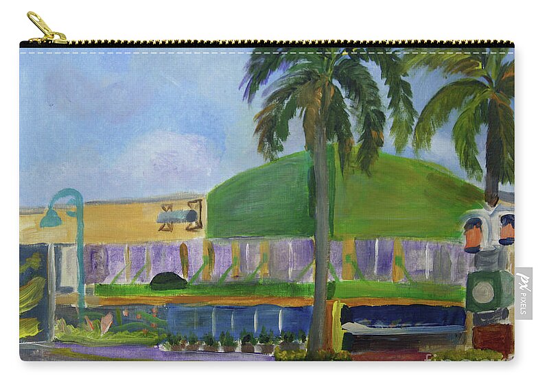 Art Zip Pouch featuring the painting Pineapple Grove by Donna Walsh