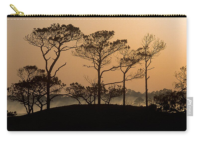 Florida Zip Pouch featuring the photograph Pines at Sunrise Grayton Beach Florida by John Harmon