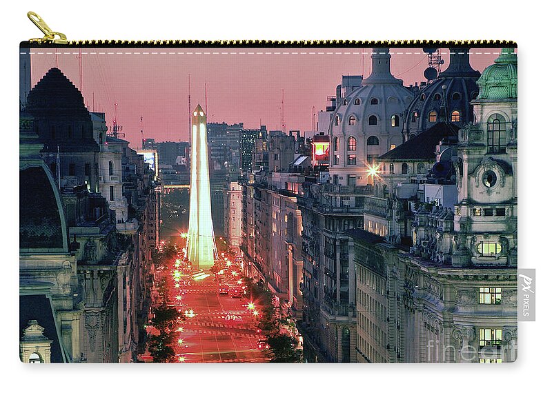Pink Zip Pouch featuring the photograph Pink Buenos Aires by Bernardo Galmarini