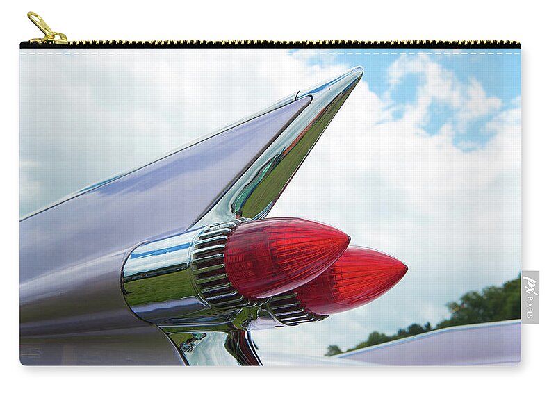 Helen Northcott Zip Pouch featuring the photograph Pink Cadillac by Helen Jackson