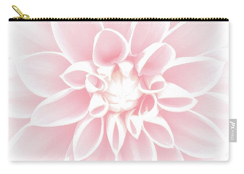 Flowers Zip Pouch featuring the photograph Pink Dahlia by Susan Eileen Evans
