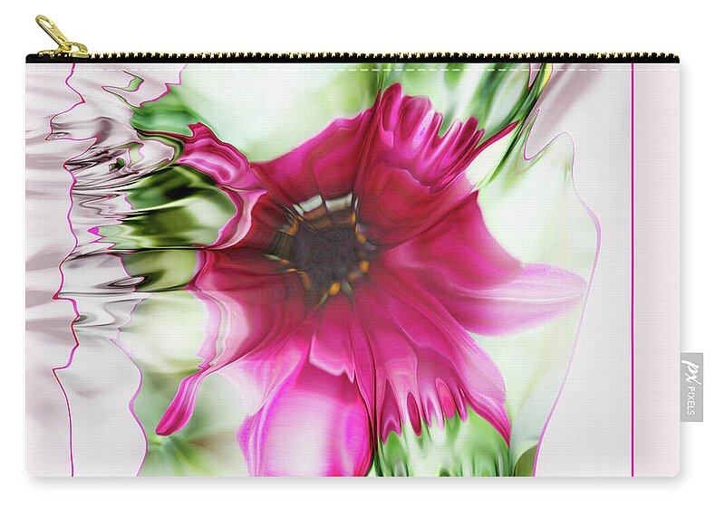 Pink Zip Pouch featuring the photograph Pink Daisy by Elaine Hunter