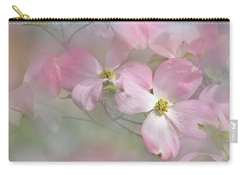 Beauty Zip Pouch featuring the photograph Pink Dogwood 02 by Ann Bridges