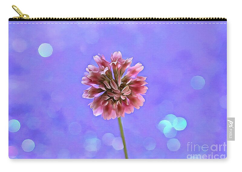 Clover Zip Pouch featuring the photograph Pink Fairy by Krissy Katsimbras