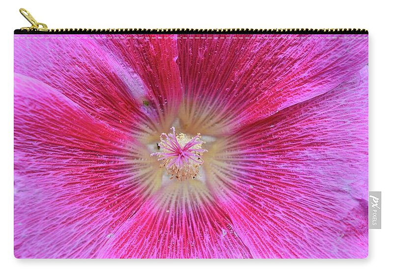 Flower Zip Pouch featuring the photograph Pink Flower by Lyle Crump