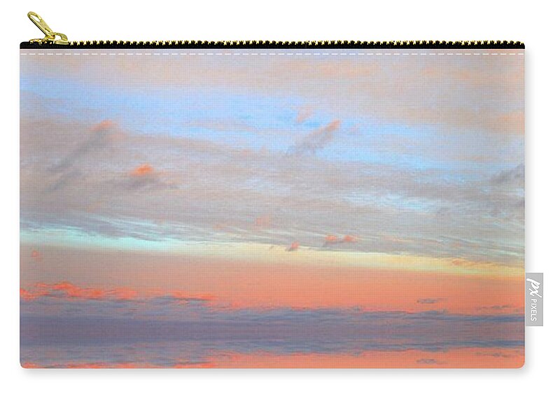 Abstract Zip Pouch featuring the digital art Pink In The Clouds Two by Lyle Crump