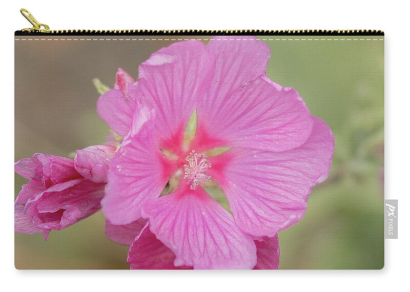 Floral Zip Pouch featuring the photograph Pink in the Wild by E Faithe Lester