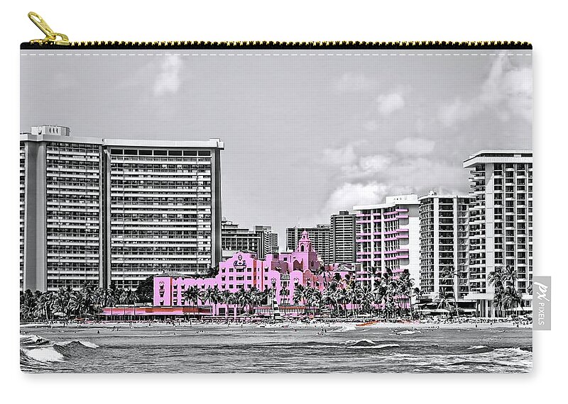 Pink Zip Pouch featuring the photograph Pink Palace by DJ Florek
