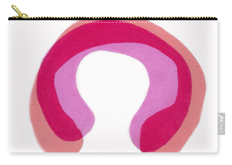 Pink Zip Pouch featuring the digital art Pink Study by Michelle Calkins