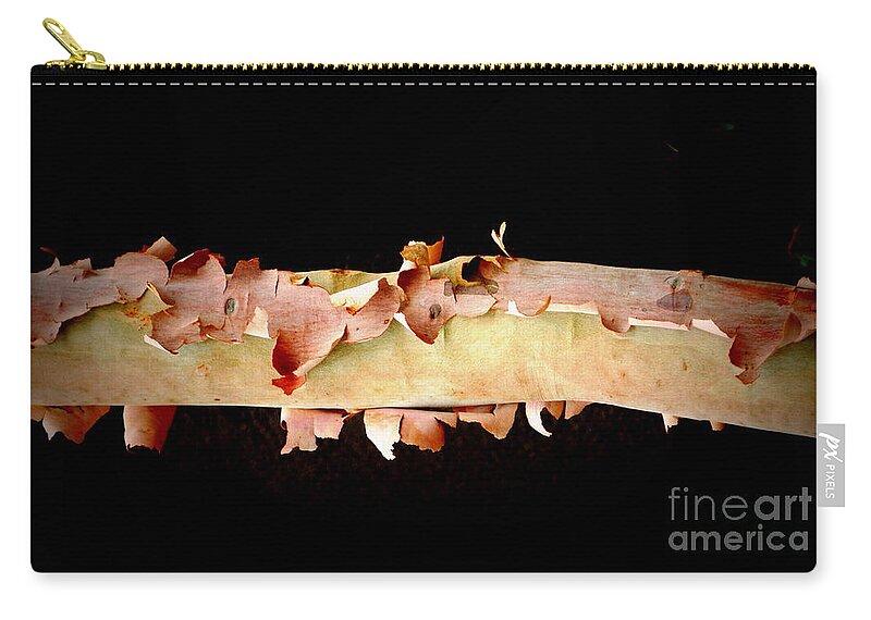 Australia Zip Pouch featuring the photograph Pink Tree Bark by Lexa Harpell