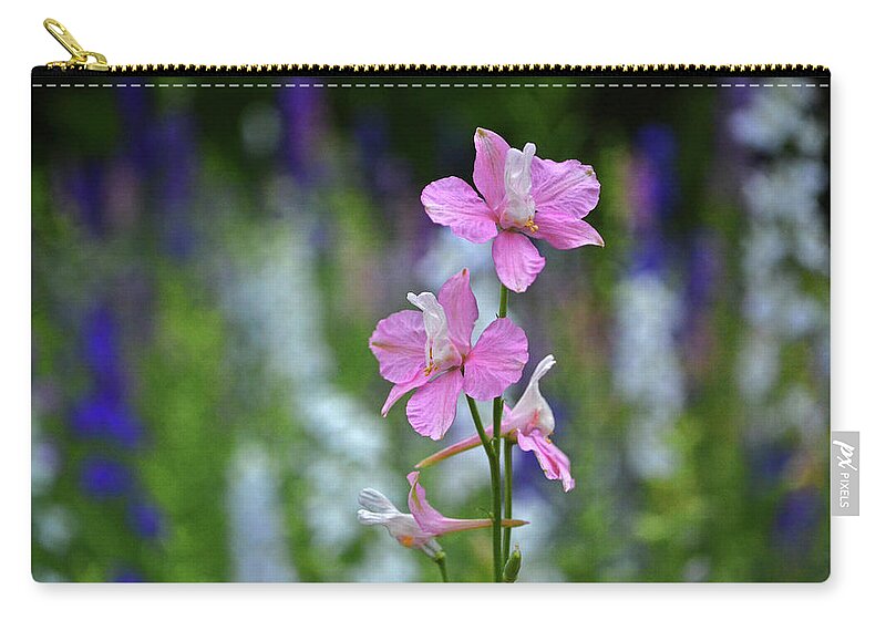 Wildflowers Zip Pouch featuring the photograph Pink Wildflowers 008 by George Bostian