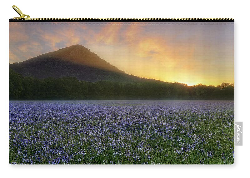 Pinnacle Mountain Zip Pouch featuring the photograph Pinnacle Mountain Sunrise - Arkansas - State Park by Jason Politte